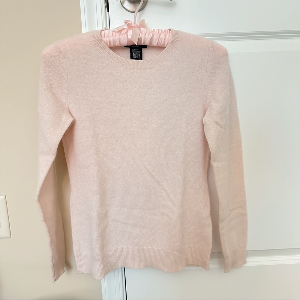 Blush pink cashmere sweater